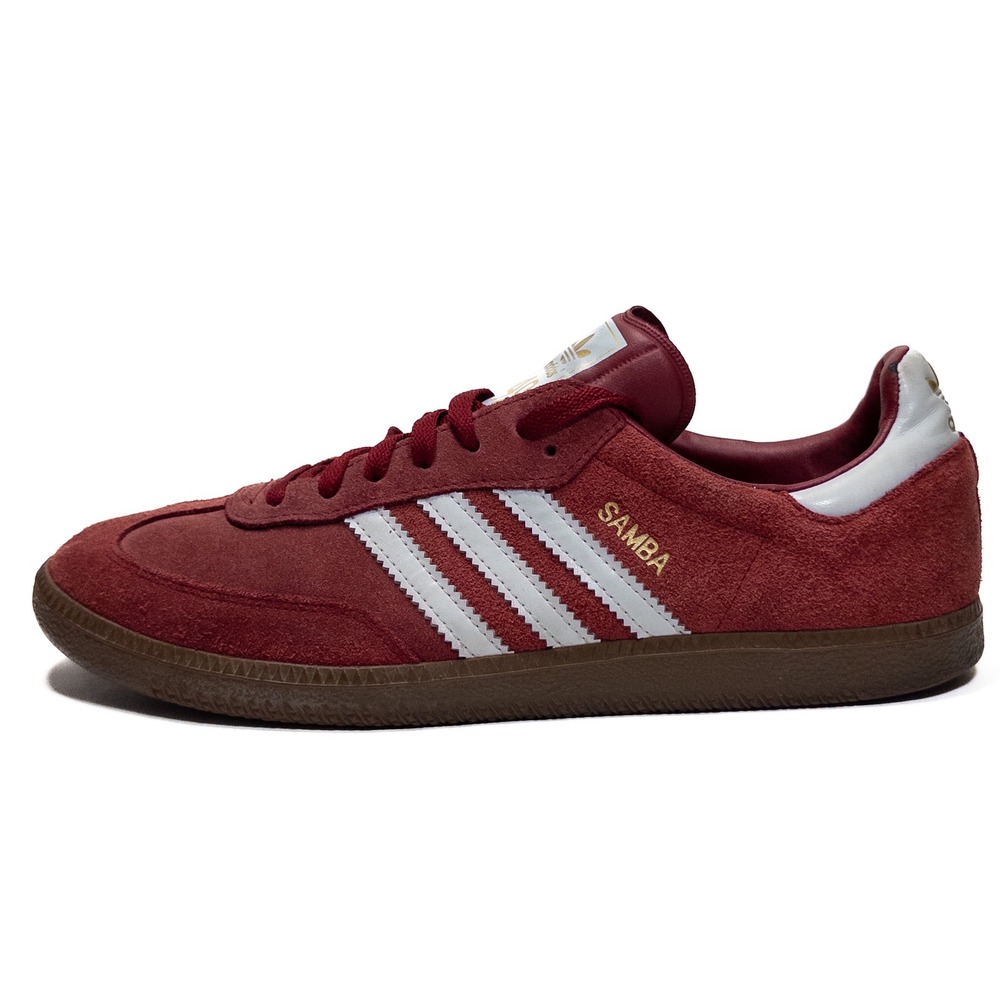 adidas Samba Maroon and White Sneakers